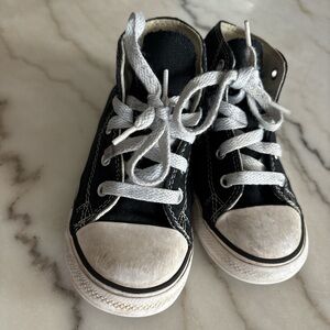 Converse Chuck Taylor All Star High Top Black White Toddler Sneakers size 10